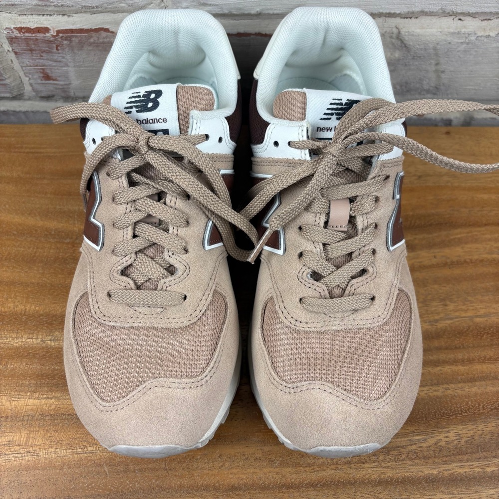 New Balance 574 Suede Sneakers Size 7 Beige Brown ENCAP Athleisure Gorpcore - Picture 3 of 10